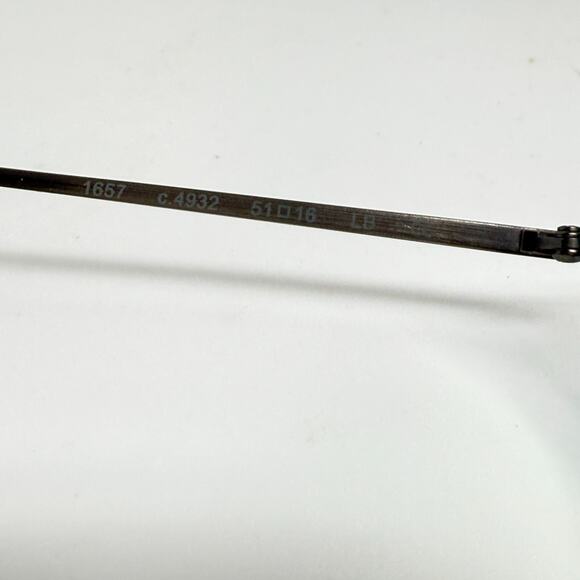 Prodesign Denmark Eyeglasses 1657 4932 Black Rectangular Frame 51[]16 H18158 - Picture 5 of 7